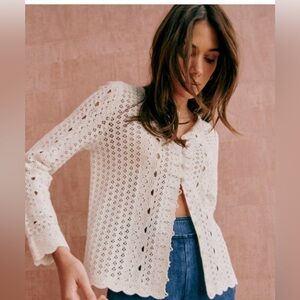 Sézane Noelia Cardigan in Ecru